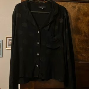 Madewell Floral Jacquard Pajama Shirt